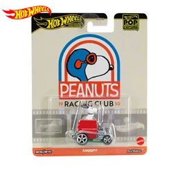 Original Hot Wheels Premium Car 1/64 Diecast Pop Culture Peanuts Snoopy Vehicle Model Toys for Boys Collection Birthday Gift