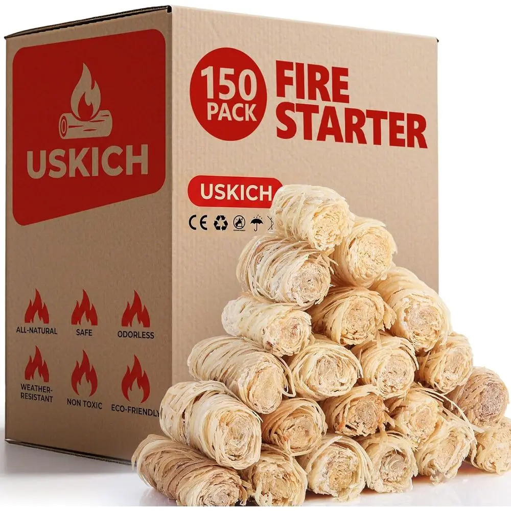 150-Piece Fire Starter Set for Pellet Stoves, Wood Fires, BBQs, and Smokers - Ignition Tools