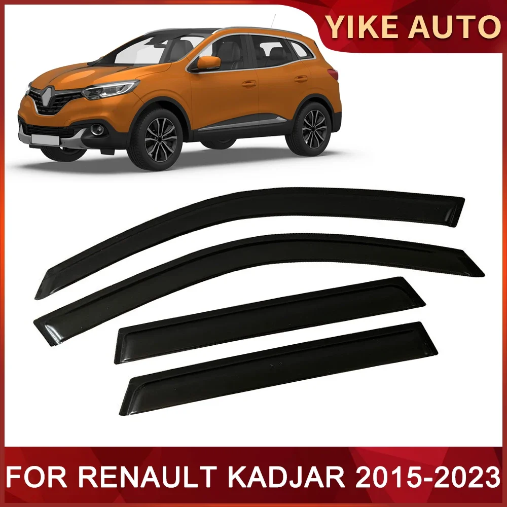 Window Visor for RENAULT KADJAR 2015-2023 Weathershied Door Visor Wind Sun Rain Guards Side Window Wind Deflectors Auto Part