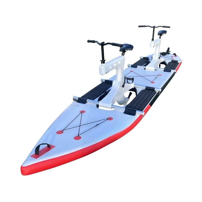 The manufacturer supplies parent-child pulp board water bicycles, inflatable 3-person pedal boats