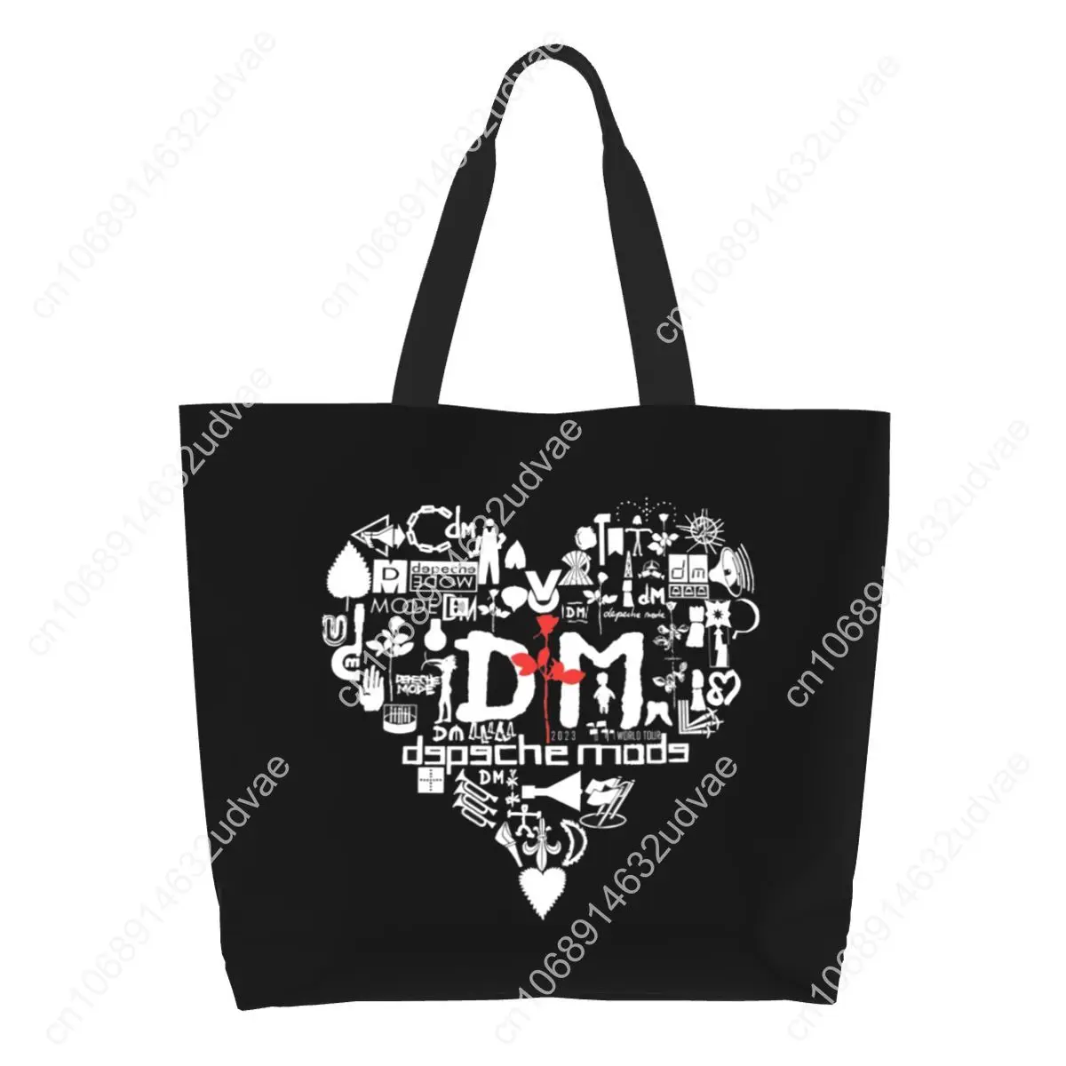 

Depeche Rock Electronic Shopping Bags Cool Fashion Cute Printed Canvas Insider Tote Bag Large Capacity Shoulder Bag