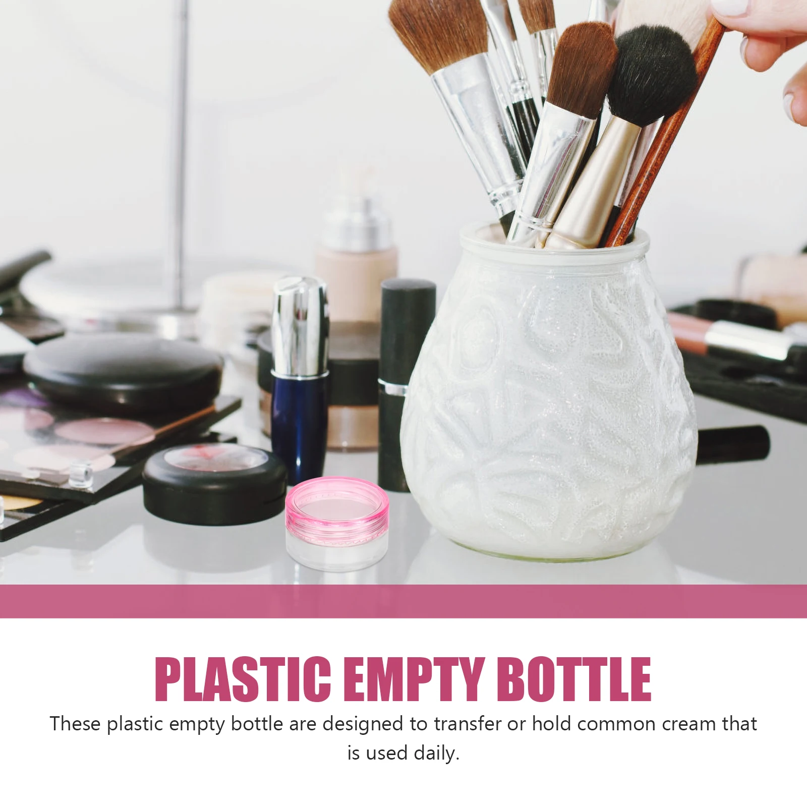 

20Pcs Cream Bottles Plastic Empty Travel Bottles 5G Mini Round Screw Sealed Containers for Creams Lotions Eyeshadow