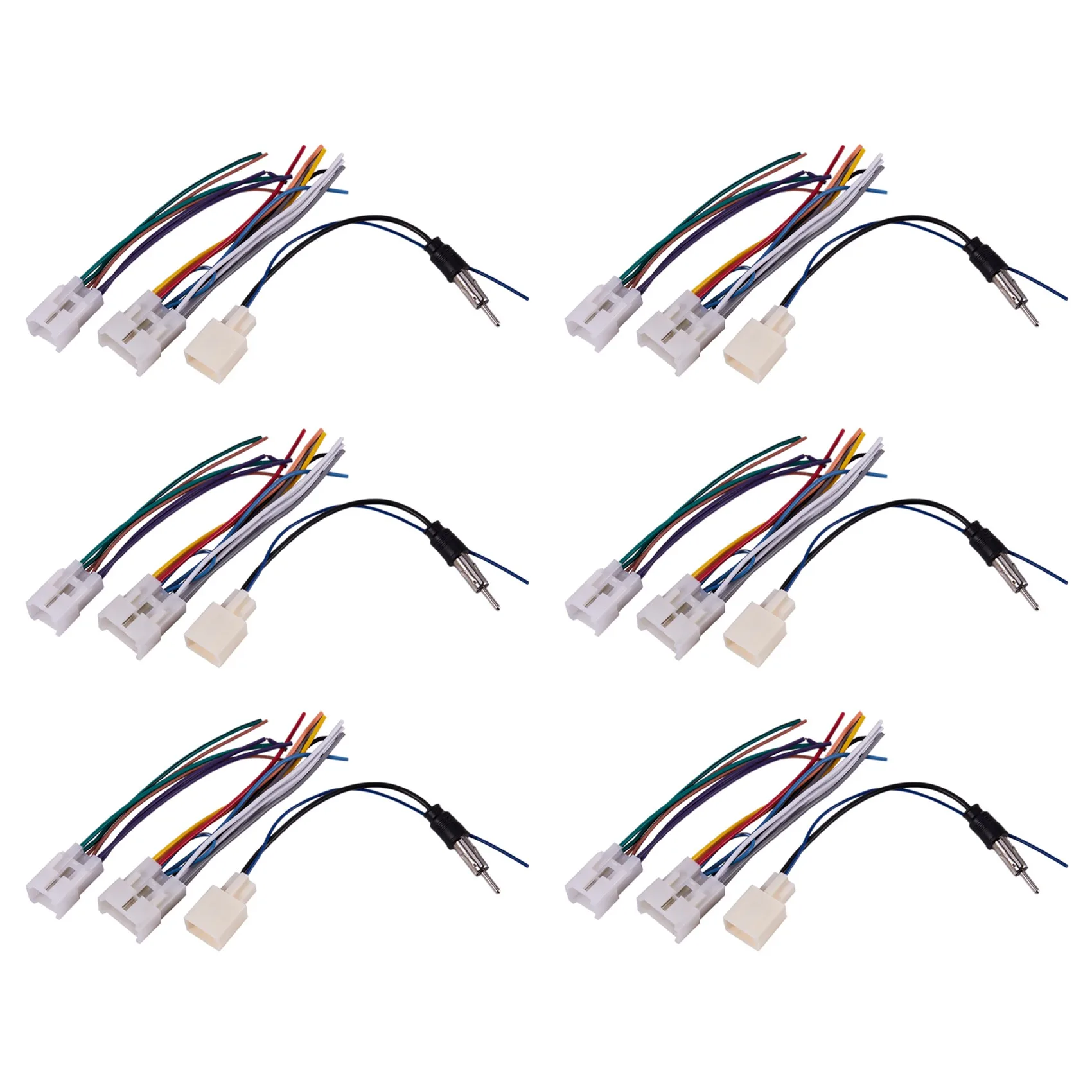 

12X Car Stereo CD DVD Wiring Harness for TOYOTA with Antenna Adapter Cable