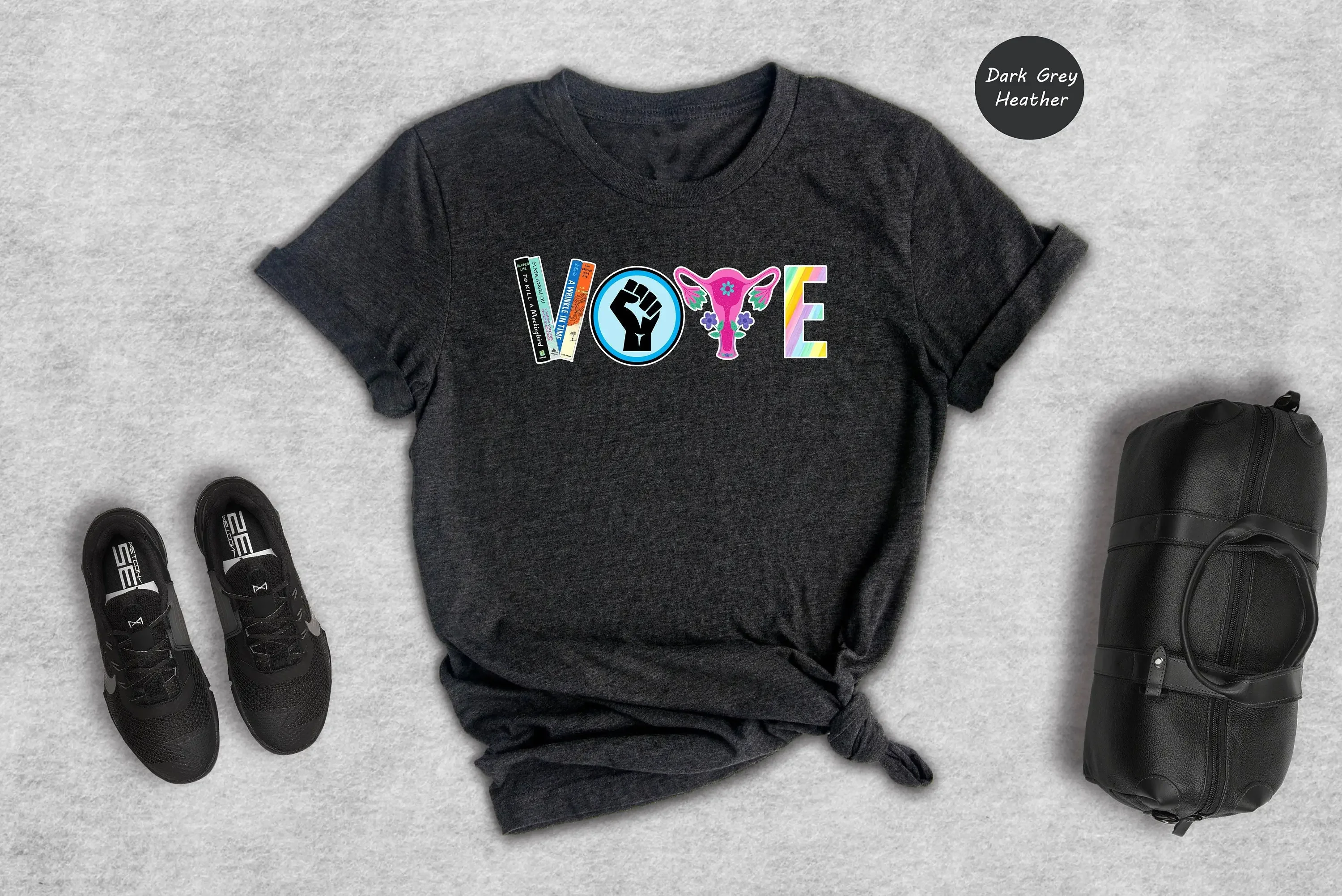 Vote T Shirt Reproductive Rights BLM Banned Books Political Activism Election LGBTQ