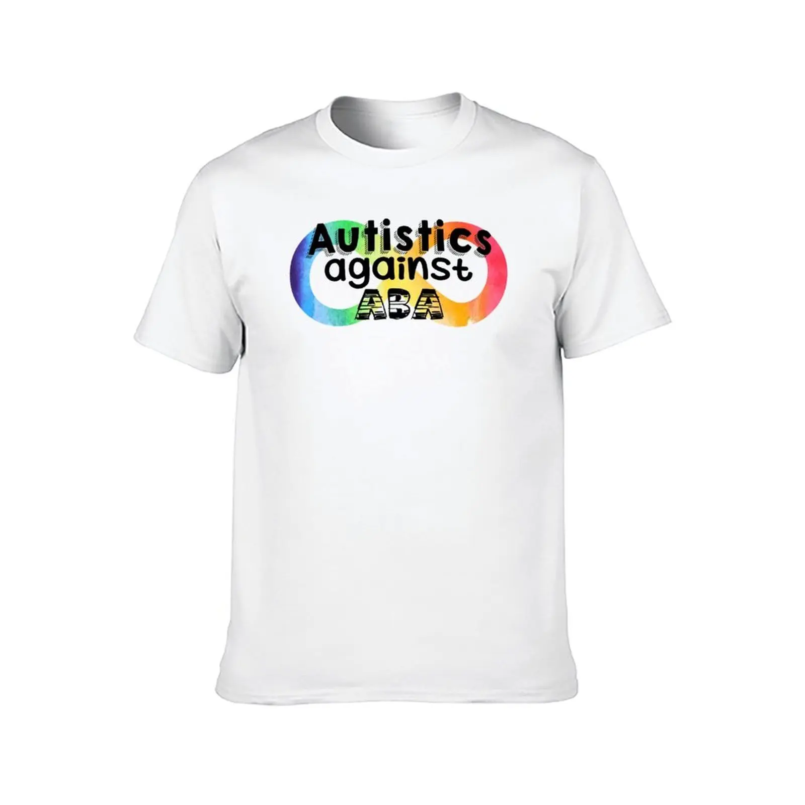 التوحد ضد ABA تي شيرت مضحك تي شيرت رجل القطن تي شيرت رجل 100% تي شيرت #2