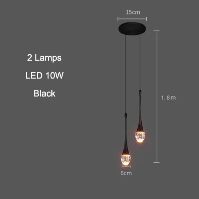 Nordic Kristallen Plafond Hanglamp Slaapkamer Bar Restaurant Cafe Hanglamp Keuken Woonkamer Home Decoratie Bedlampje