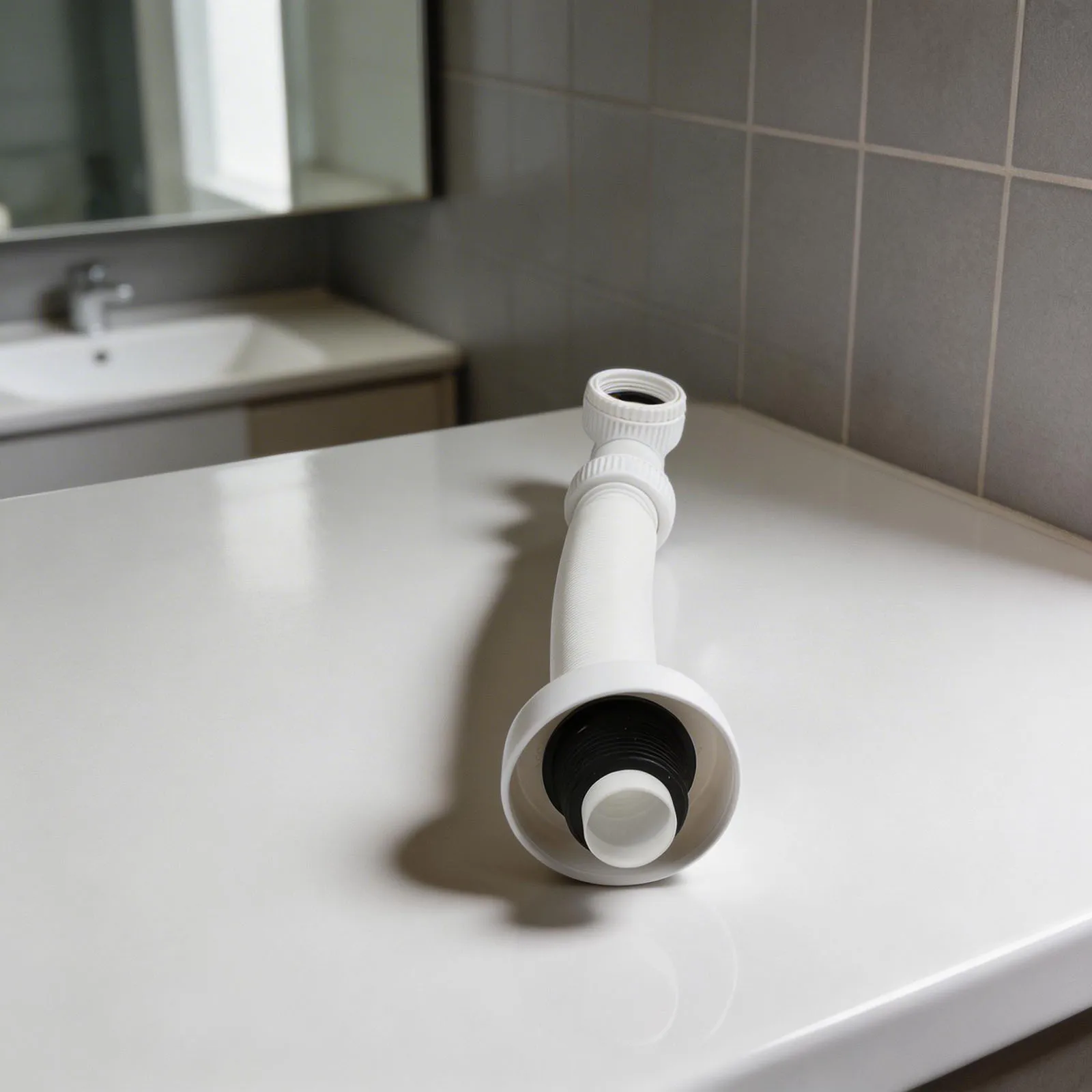 Flexible Drain Hose Siphon for G1 1/4 Waste Pipes with Adjustable and Space Saving Design for Easy Plumbing Integration