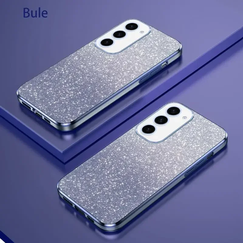 S 23 22 20 21 funda chapada con brillo degradado de lujo para Samsung Galaxy S23 S21 S20 Fe S22 Plus Ultra 5G funda trasera de silicona S20Fe