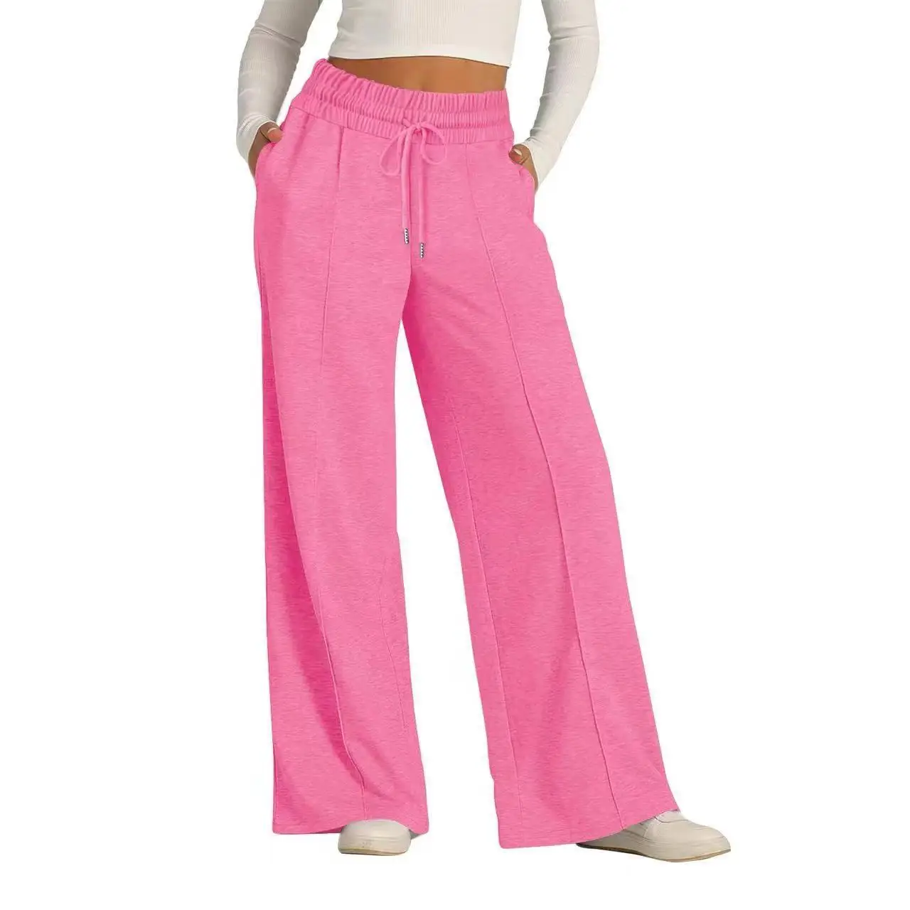 

Women's High Waisted Wide Leg Sweatpants Casual Yoga Jogger Pants 2024 New Women's High-quality Loose and Comfortable Pants