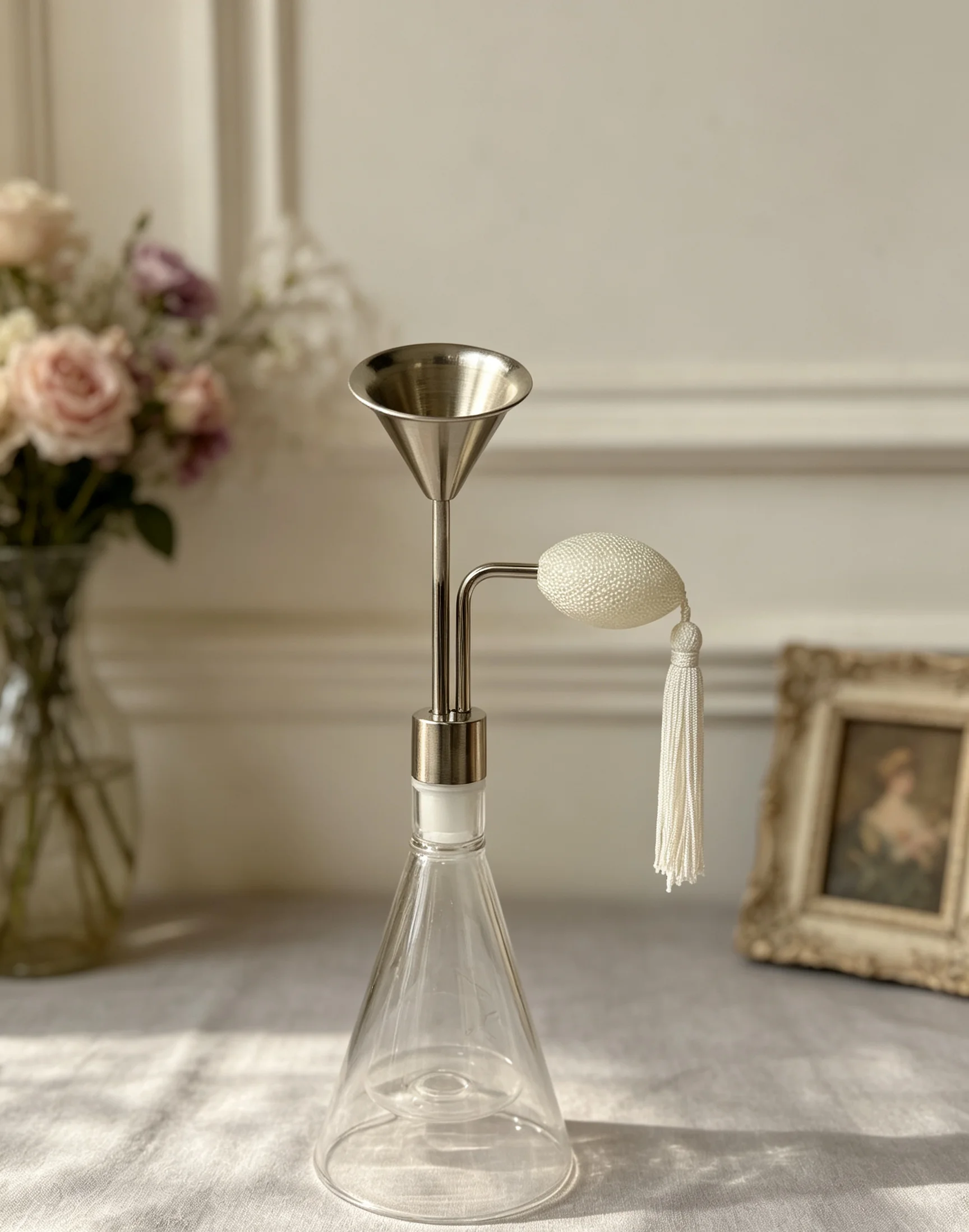 Silver Perfume Tester Display Glass Bottles Black Airbag Empty Scent Test Vials for SPA Supermarket Wedding Home Decoration