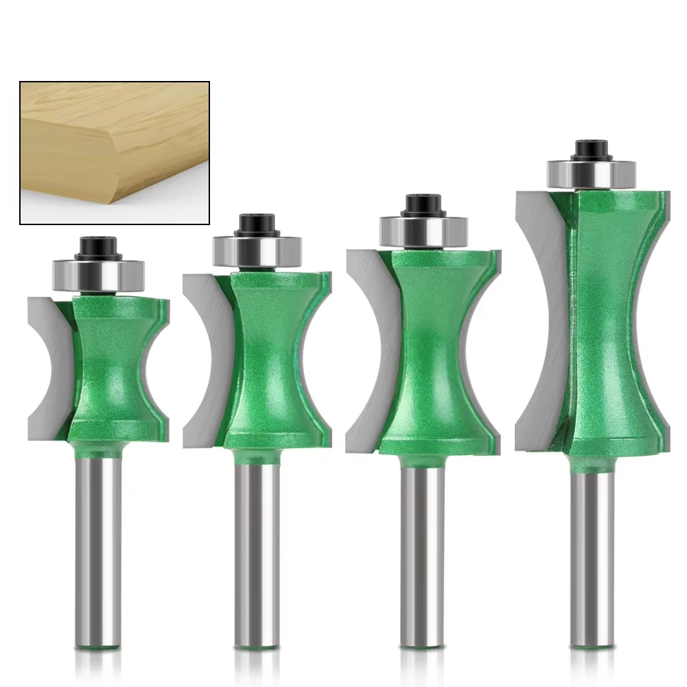 8mm Shank Bearing Arc Wood Router Bit For Wood Flat Curved Edge Round Corner Trimming And Forming Processing Milling Cutter
