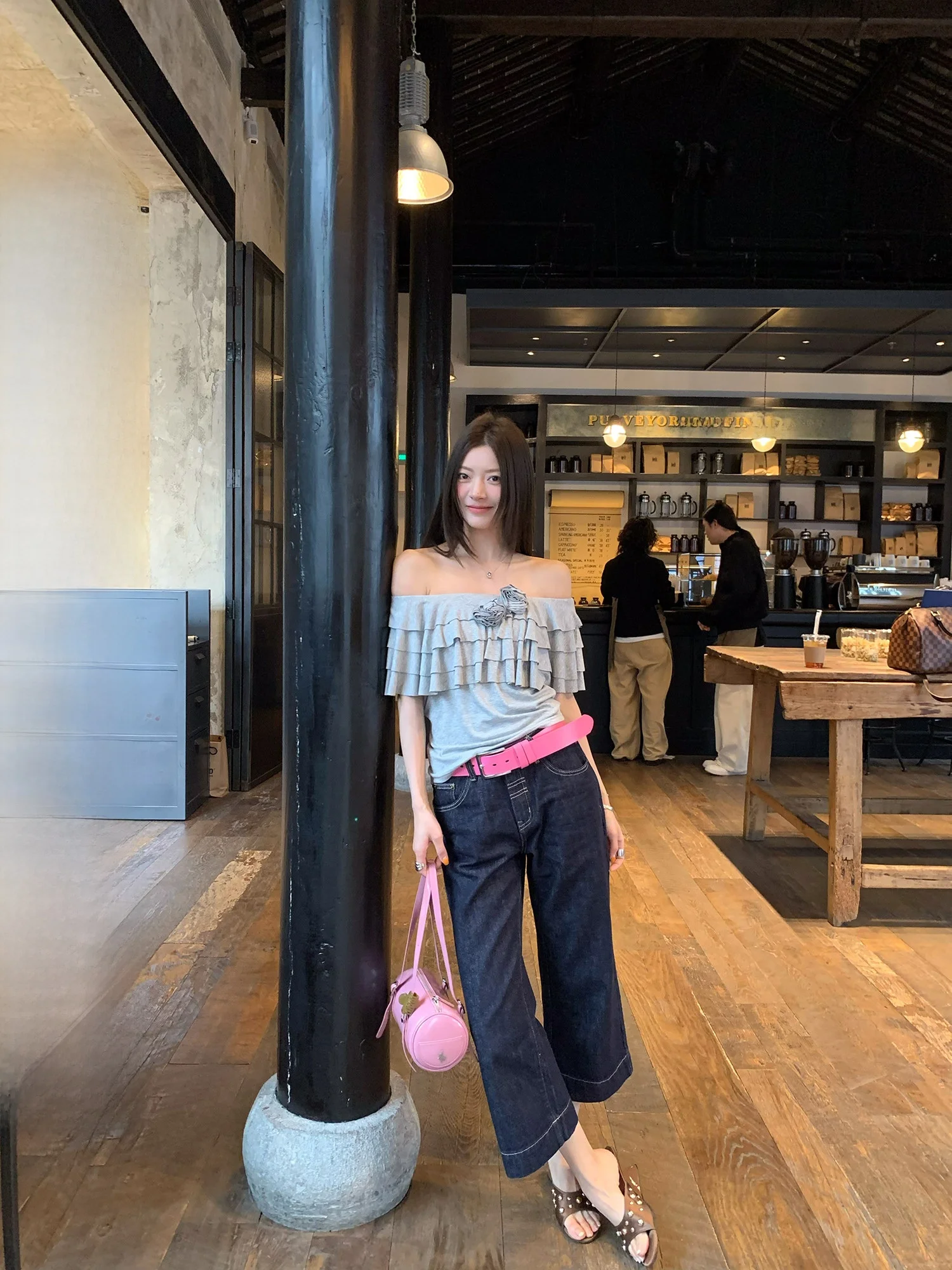 

Джинсы с низкой посадкой, оригинальные, с эффектом потертости, микро-клеш, ретро-стиль, непревзойденный крой, женские, весенняя мода, премиум-деним