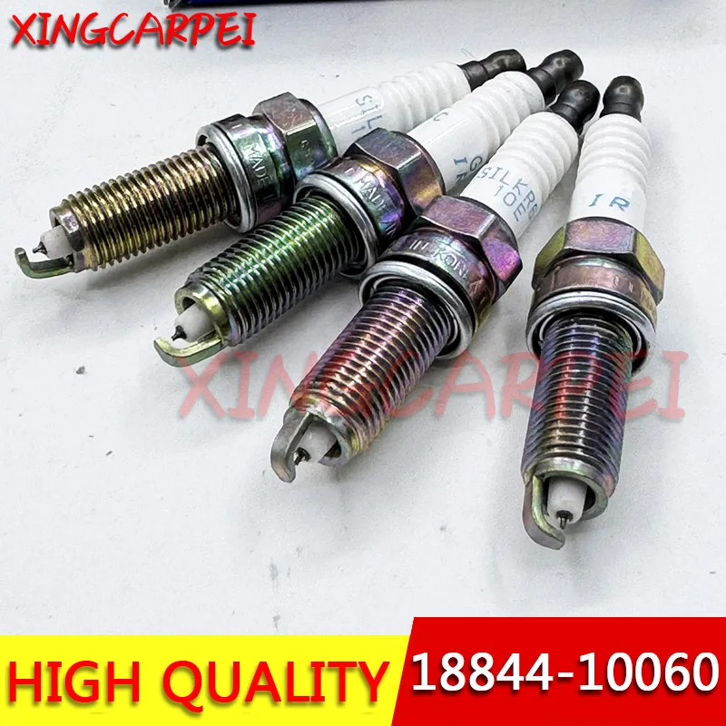 4Pcs 18844-10060 SILKR6C10E Iridium Spark Plug For Hyundai Kia Morning Picanto Stonic 2017~2022 1884410060 Ignition Auto Part