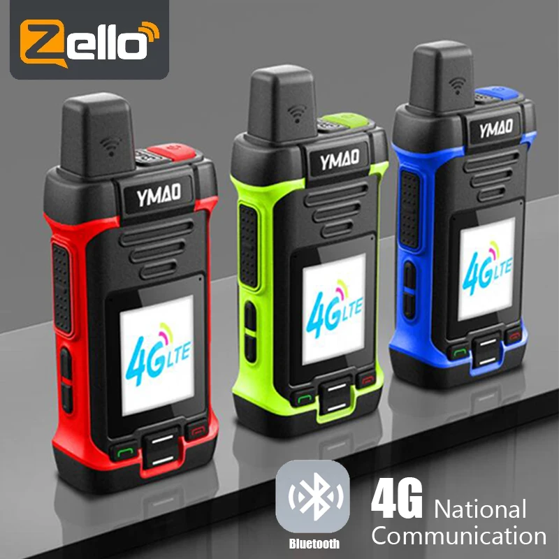 Imagem -02 - Zello Telefone 4g Rádio 3000mah Real Ptt Azul Dente Rede Walkie Talkie para Caça Poc Ptt Real Rádio