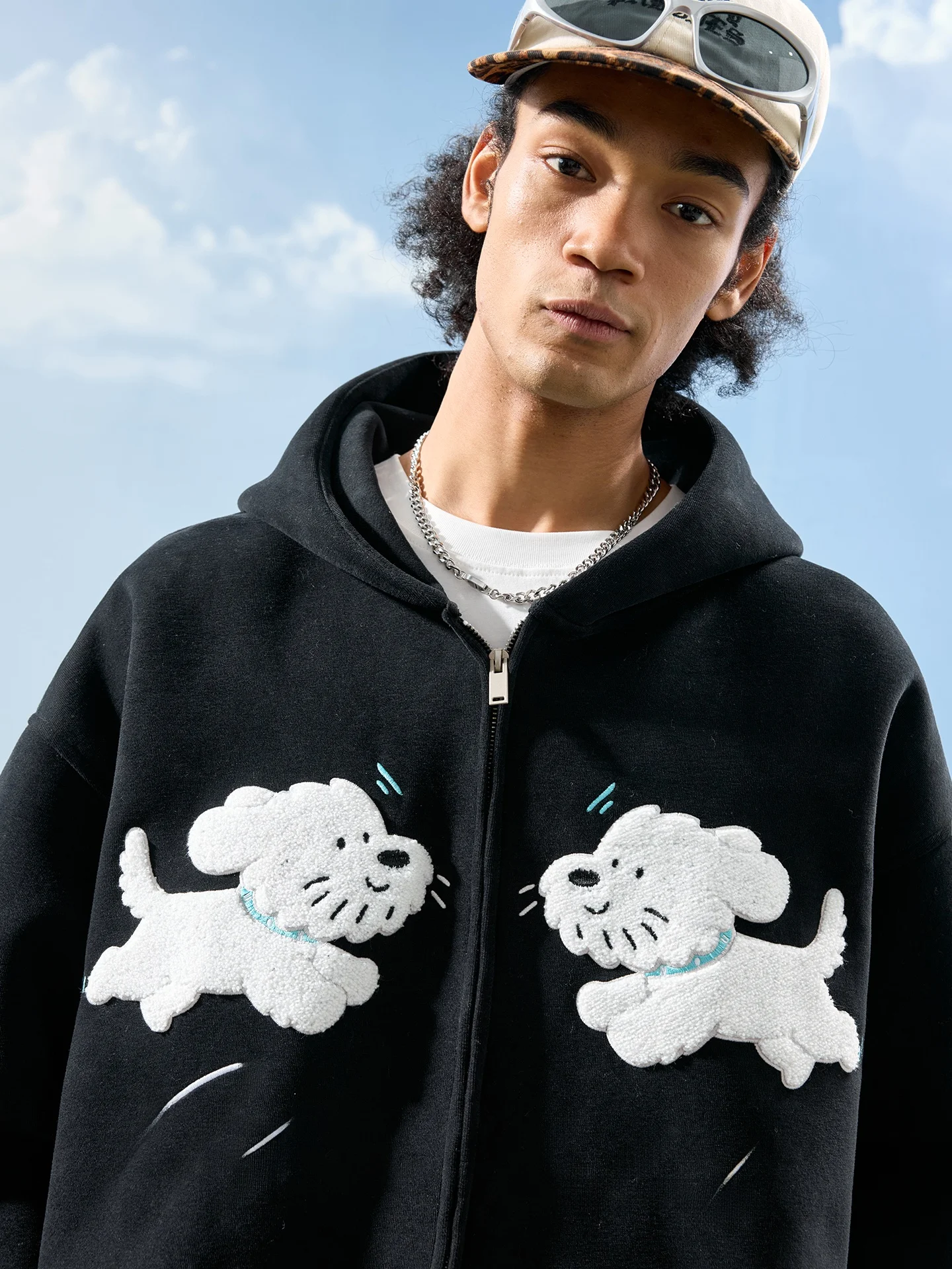 

Худи-кардиган Nuthink с вышивкой в виде американской мультяшной собаки, с надписью, для мужчин и женщин, новая коллекция весна 2026, удобный хлопок...