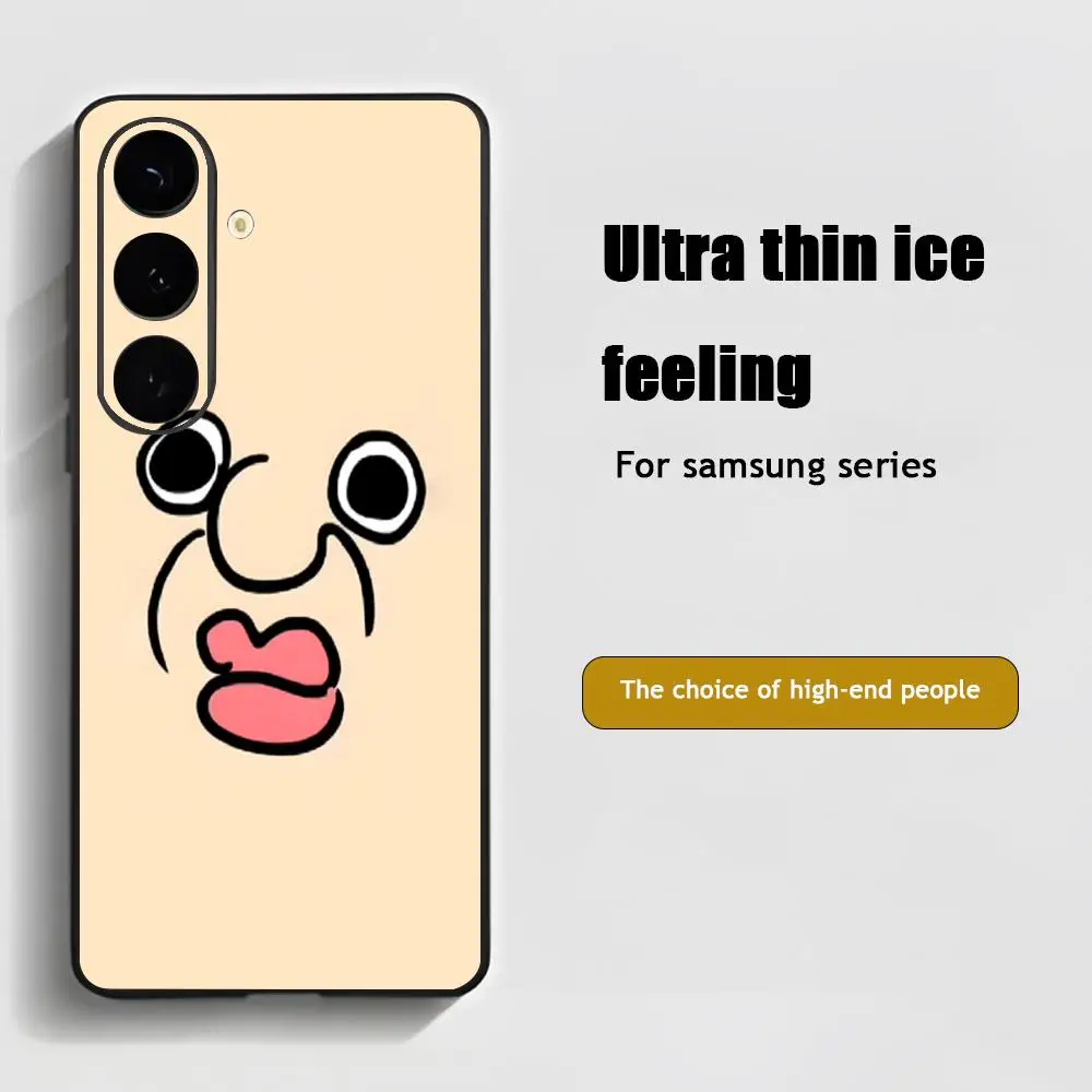 만화 빙방 데일리 라이프 폰 케이스 삼성 갤럭시 S25 S24 S23 S22 S21 S20 플러스 울트라 노트20 소프트 블랙