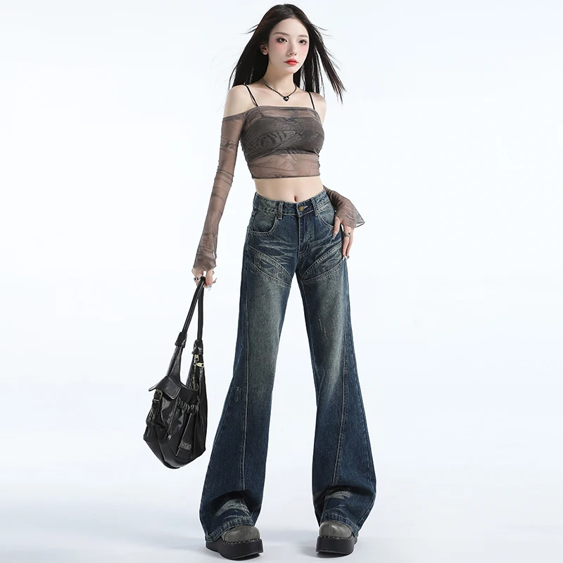 

Повседневные широкие свободные джинсы, женские брюки, удобные летние брюки, тонкие сексуальные джинсовые шорты Y2k, мешковатые шорты для выращивания