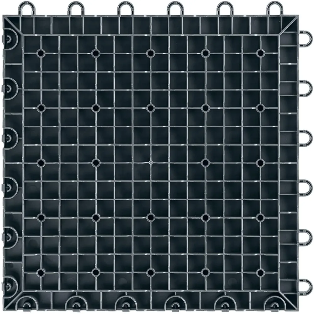 Azulejos de diamante para piso de garaje grises, juego de 50 piezas de 12 pulgadas x 12 pulgadas para suelos duraderos y atractivos