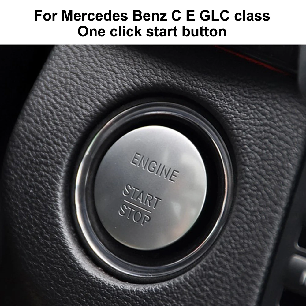 لمرسيدس بنز W204 W205 W212 W221 W166 W251 C E GLC الفئة بنقرة واحدة بدء زر محرك السيارة الإشعال استبدال مفتاح بدون مفتاح