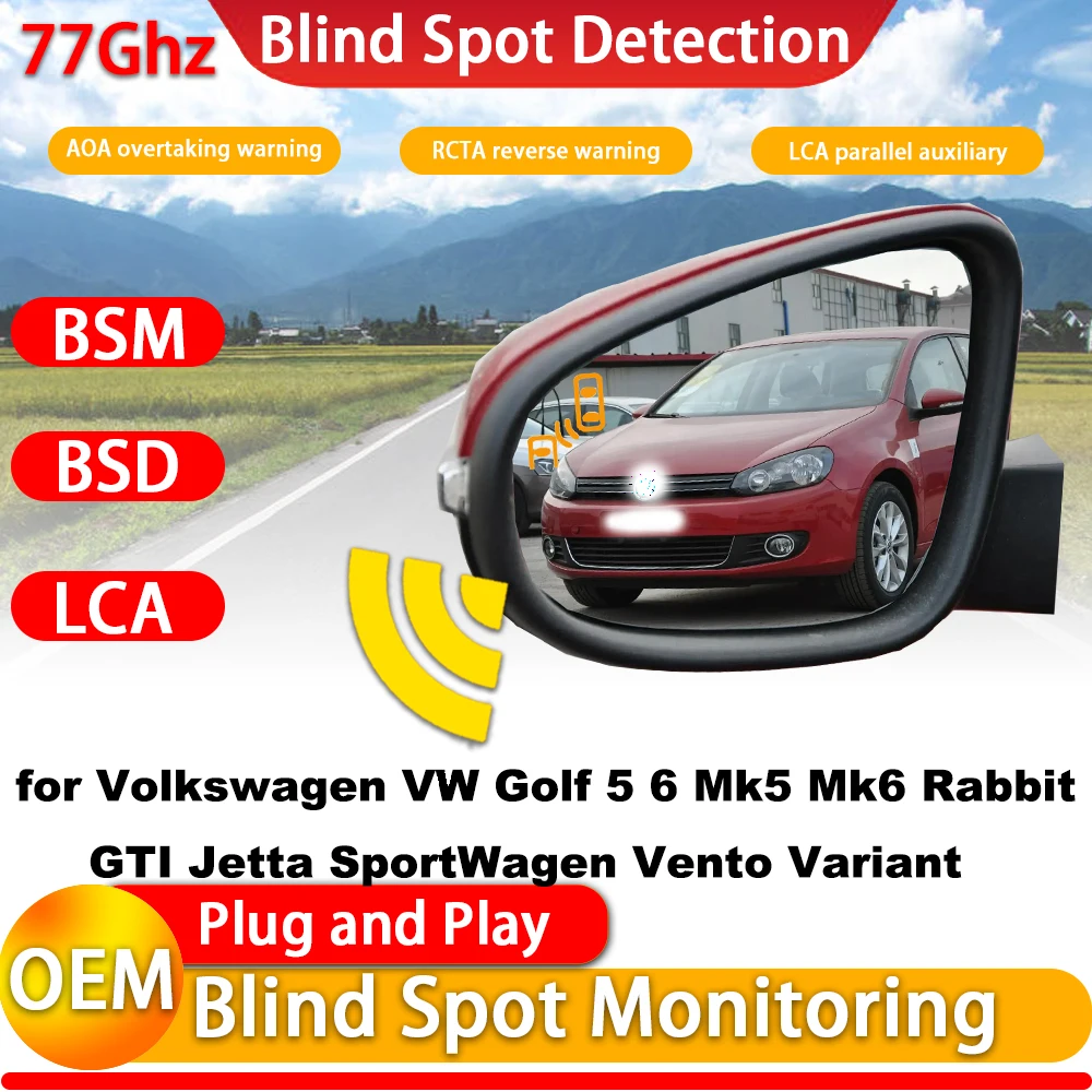 Sistema de Detección de Punto Ciego con Asistencia Lateral (BSM) para Volkswagen VW Golf 5 6 Mk5 Mk6 Rabbit GTI Jetta SportWagen Vento Variant