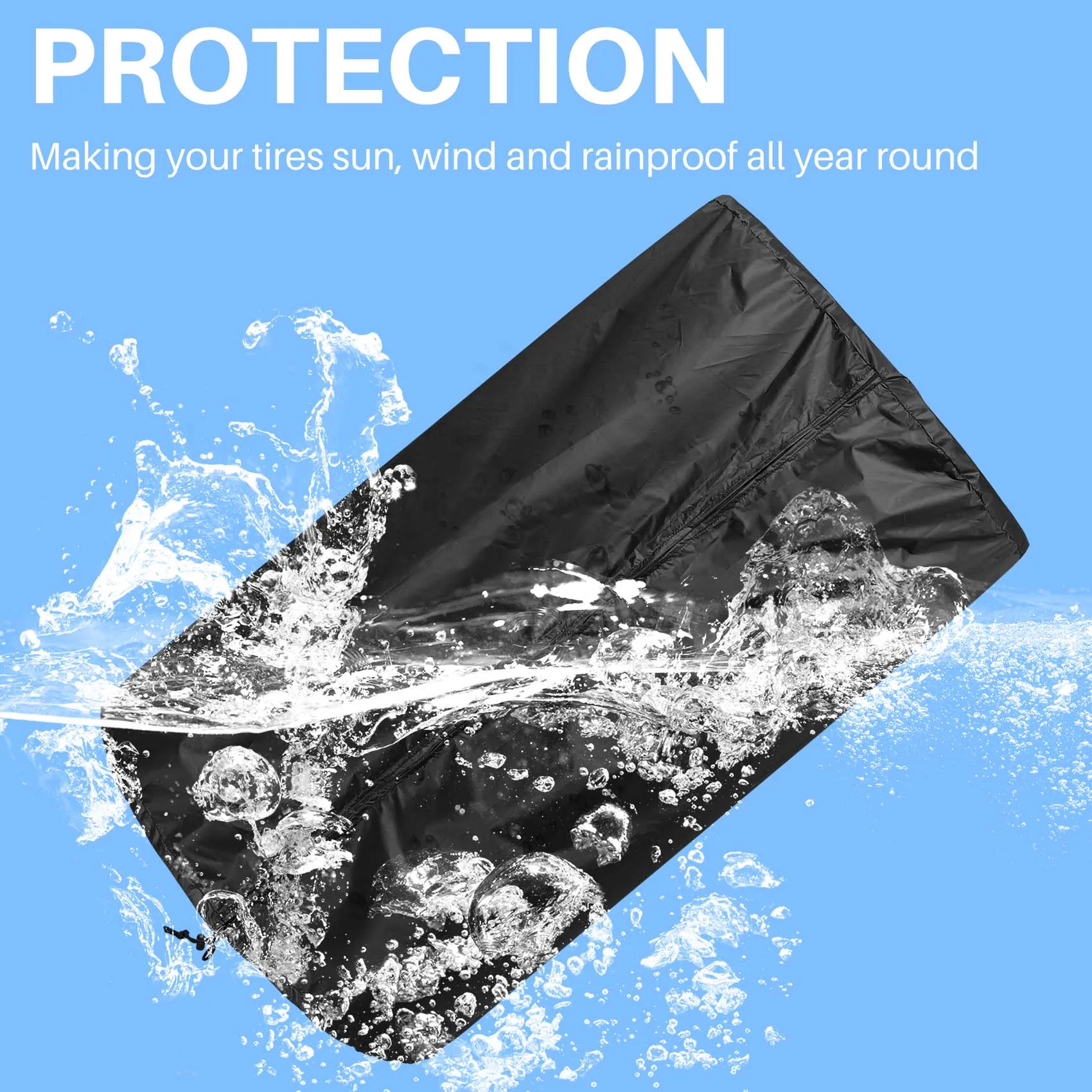A13Z-Waterproof Universal Tyre Bag Cover Wheel Cover Spare Wheel Car Tyre Cover Dust Protection For Trailer Motorhome Truck
