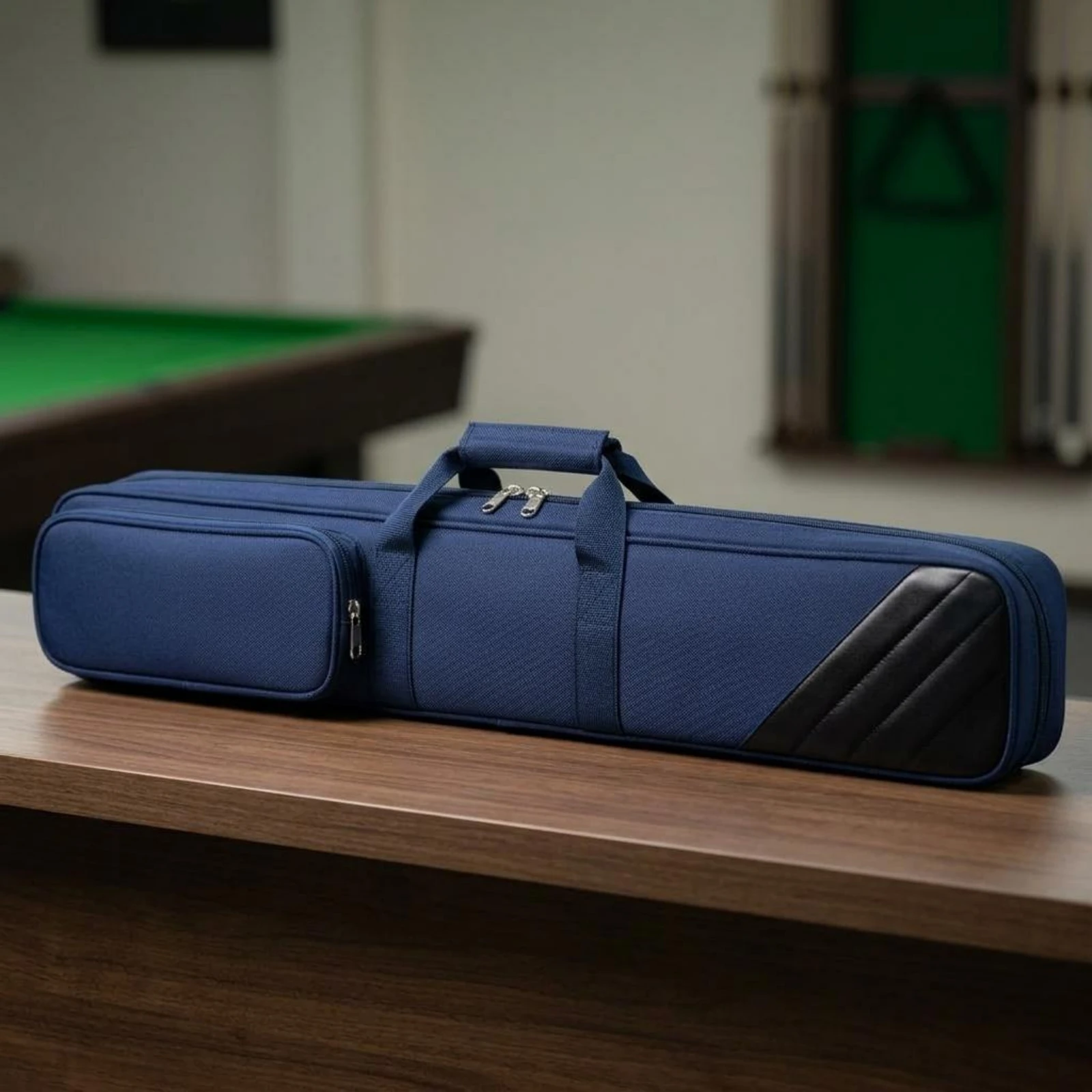 Billiard Cue Carrying Case Flannel Flannel Interior Billiard Cue Case Game Gear Storage Shoulder Strap Wear-Resistant