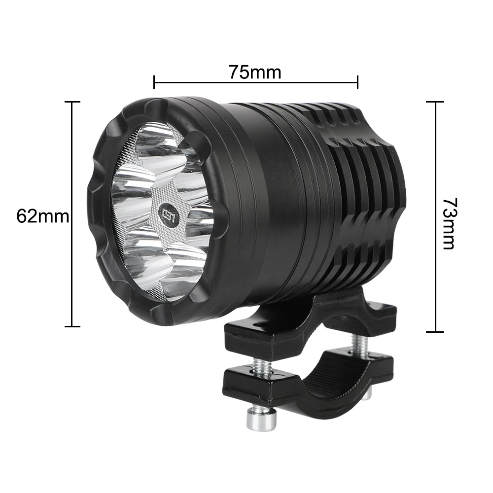 Faretto per fari a LED per luce moto 12V fari fendinebbia ausiliari lampada di guida per BMW Honda Kawasaki Cafe Racer