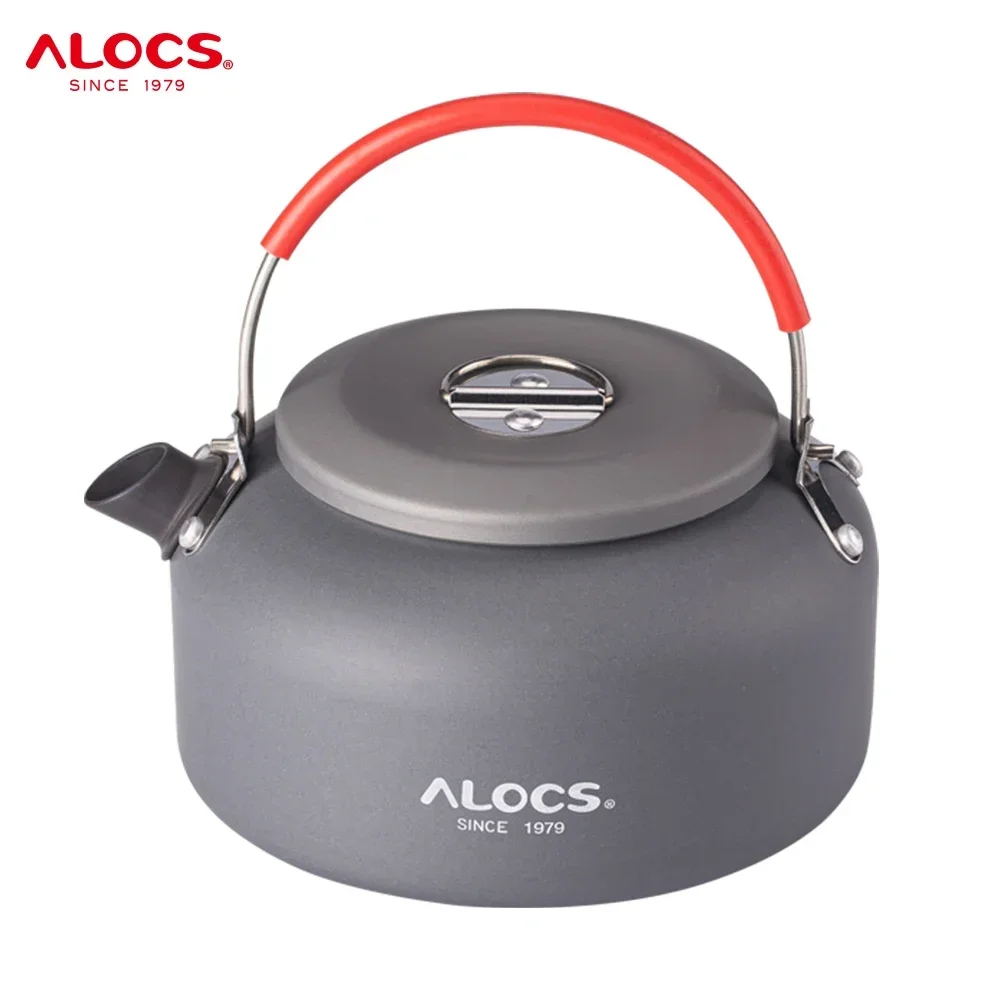 Alocs 0.8L Picnic Hiking Backpacking Aluminum Coffee Kettle Outdoor Equipment Portable Camping Fishing Teapot