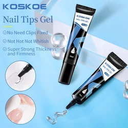 KOSKOE New Tec Nail Tips Gel Transparent Fast-Dry Adhesive Glue for Acrylic False Tips Varnish Rhinestone Nails Art Extend Tools