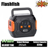 FF Flashfish A301 230V 320W Portable Power Station 292Wh Solar Generator 100W PD Battery AC Power Bank with Solar Panel 100W 18V