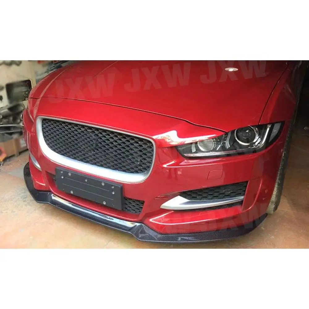 Carbon Fiber Front Lip Spoiler for Jaguar XE Sedan 4 Door 2015 2016 2017 Head Chin Shovel Bumper Guard Car Styling