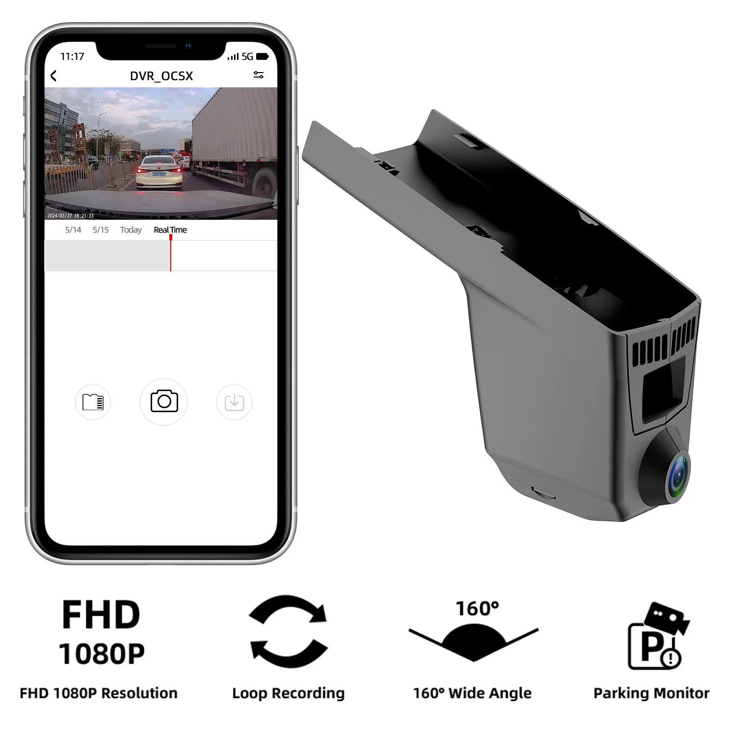 

WDR&HDR ночная версия Автомобильный видеорегистратор с камерой HD, WIFI и приложением Автомобильный видеорегистратор Видеорегистратор для BMW X5 X6 M2 7 серии 740