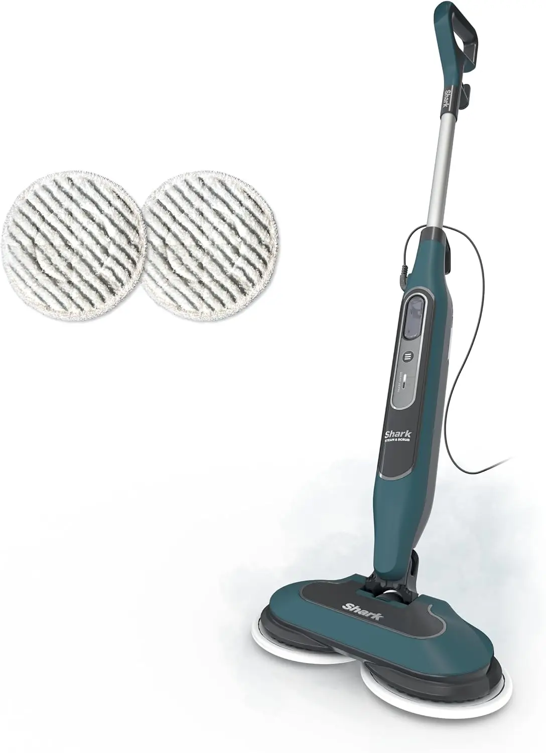 All-in-One Steam Mop: 2 Modes, Rotating Scrub Pads, XL Water Tank, Swivel Steering for Hard Floors