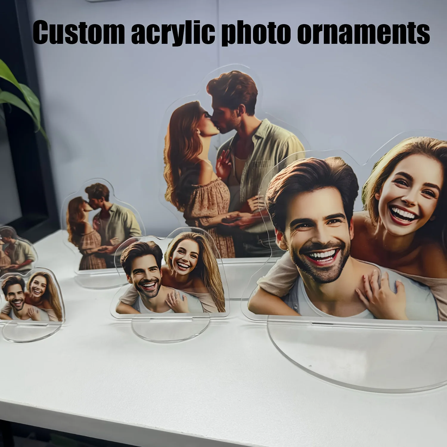 Personalized half-body portrait decorations, custom photo frame acrylic stand, ideal for giving as a gift during festivals
