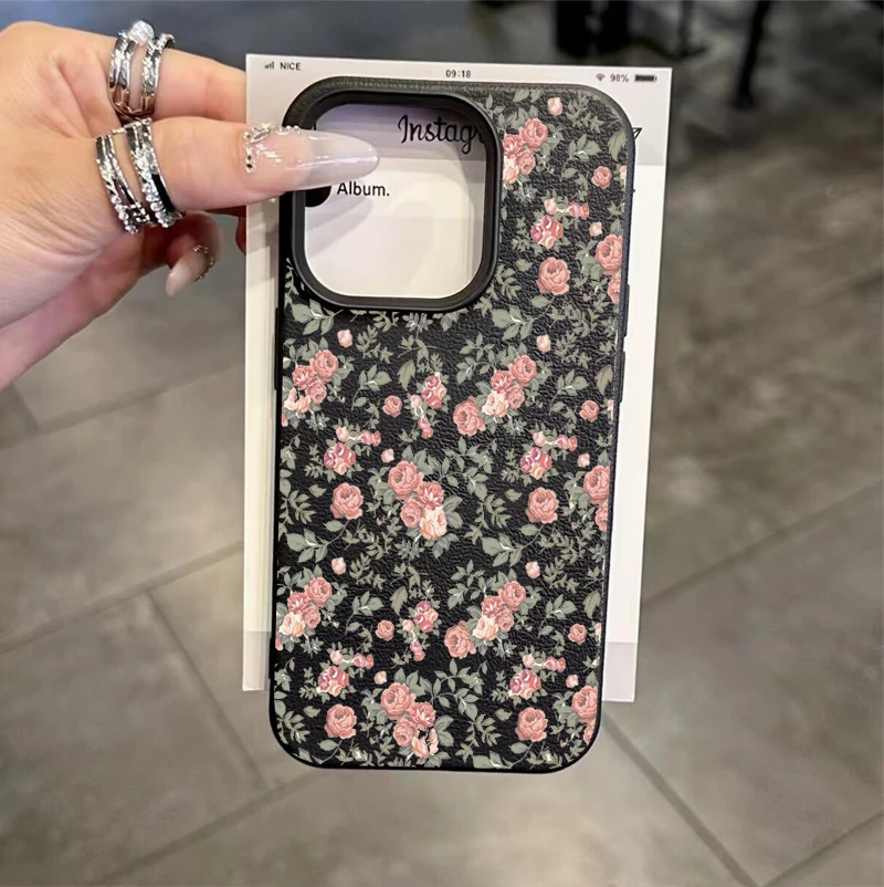 Small Flower Lichee Pattern Phone Case For Samsung Galaxy Note 10 20 Ultra S20 Plus M56 M55 M15 F06 A04E A73 Shockproof Cover
