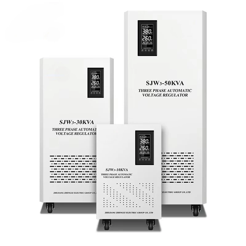 High Precision CNC Industrial Supply 380v High Power 10kva 30kva 50kva 3 Phase AC Automatic Voltage Regulators/stabilizers
