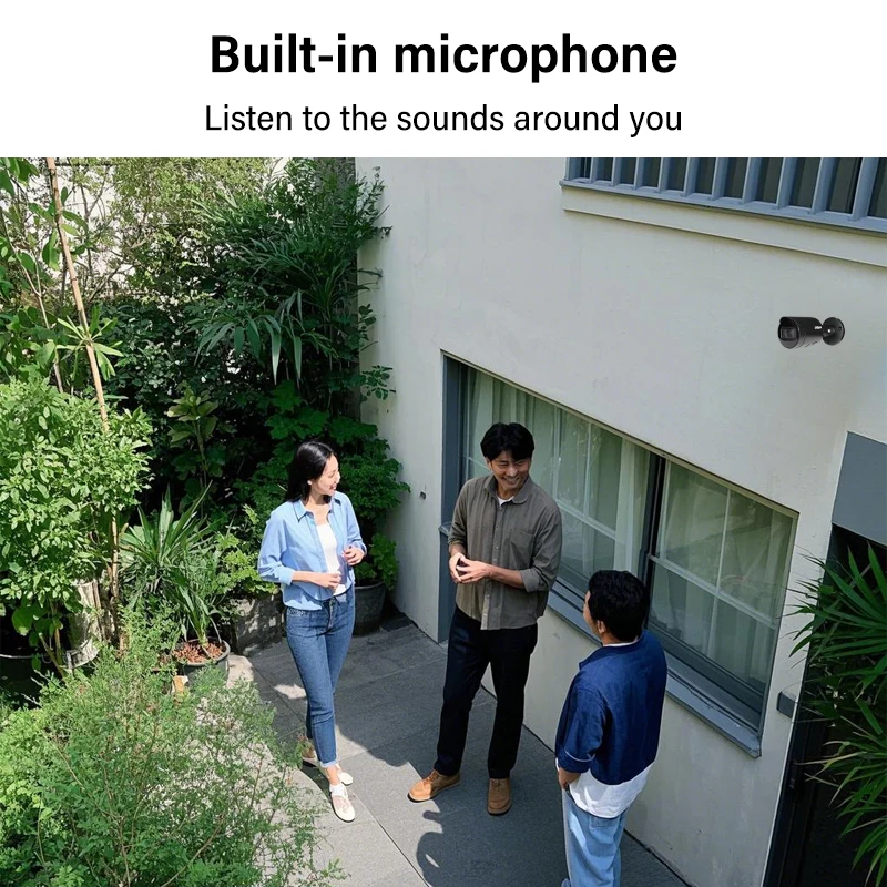 Dahua 4MP 8MP Bullet IP Camera Outdoor Mini PoE Security Monitor WizSense Smart Human Detection With Mic HFW2441S-S HFW2841S-S