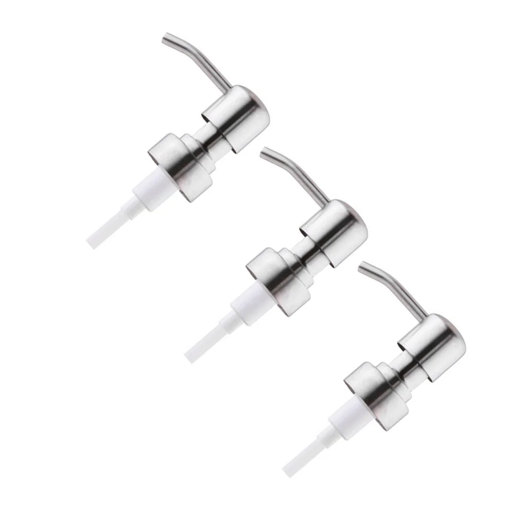 

3pcs Stainless Steel Lotion Pump Dispenser Replacement Rustproof Soap Dispenser Pump Head Lid For Plastic Glass Ceramic Bottles