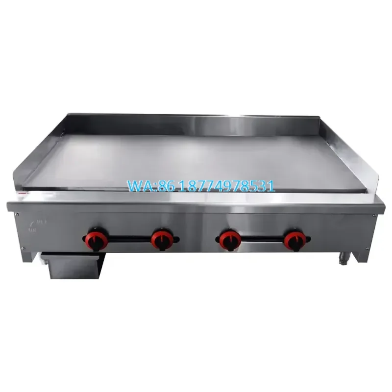 Wmwmnu Commercial Gas Griddle for Restaurant Industrial Kitchen Counter Top BBQ Fast Food Equipment