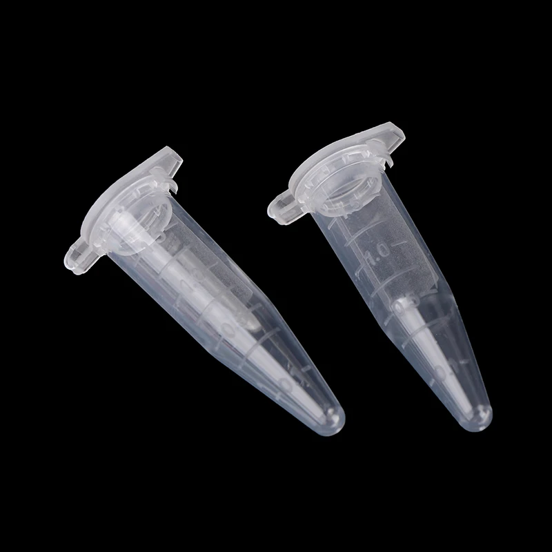 Mini Tubes à Essai en Plastique, Microcentrifugeuse, Tube de Laboratoire Gradué, 1.5ml, 50 Pièces