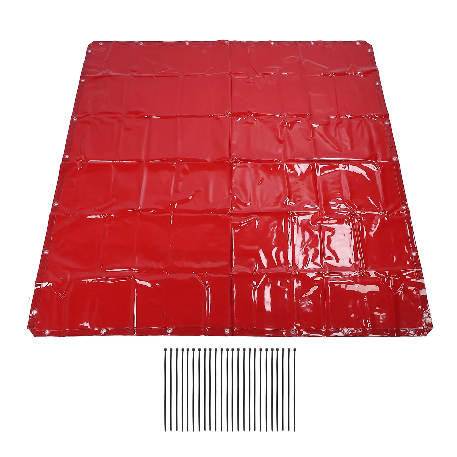 Ekran spawalniczy 5,7x5,7 stopy, czerwony, ognioodporny, wodoodporny, poziom 6, ochrona UV, polietylenowa kurtyna spawalnicza do warsztatu.