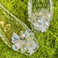 Handcrafted Gradient Color Butterfly Buckle Jelly Shoes Crystal shoes Accessory DIY Decorative Shoe Flower Slippers Buckles