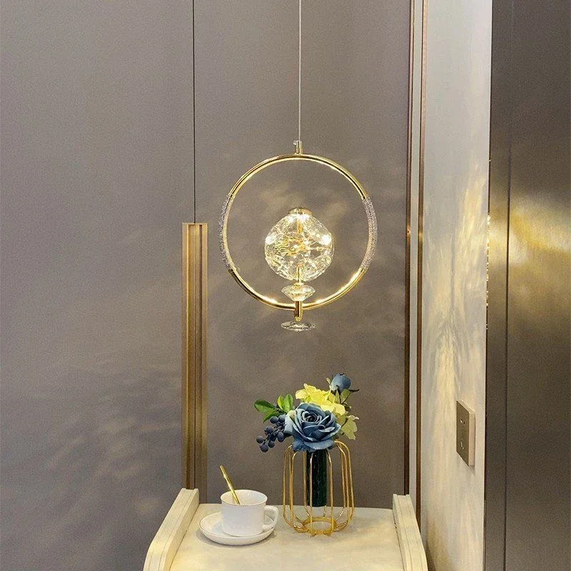 

Luxury Led Pendant Lights Bedroom Nordic Crystal Hanging Lamps For Dining Living Room Bedside Kitchen Bar Decor Fixtures