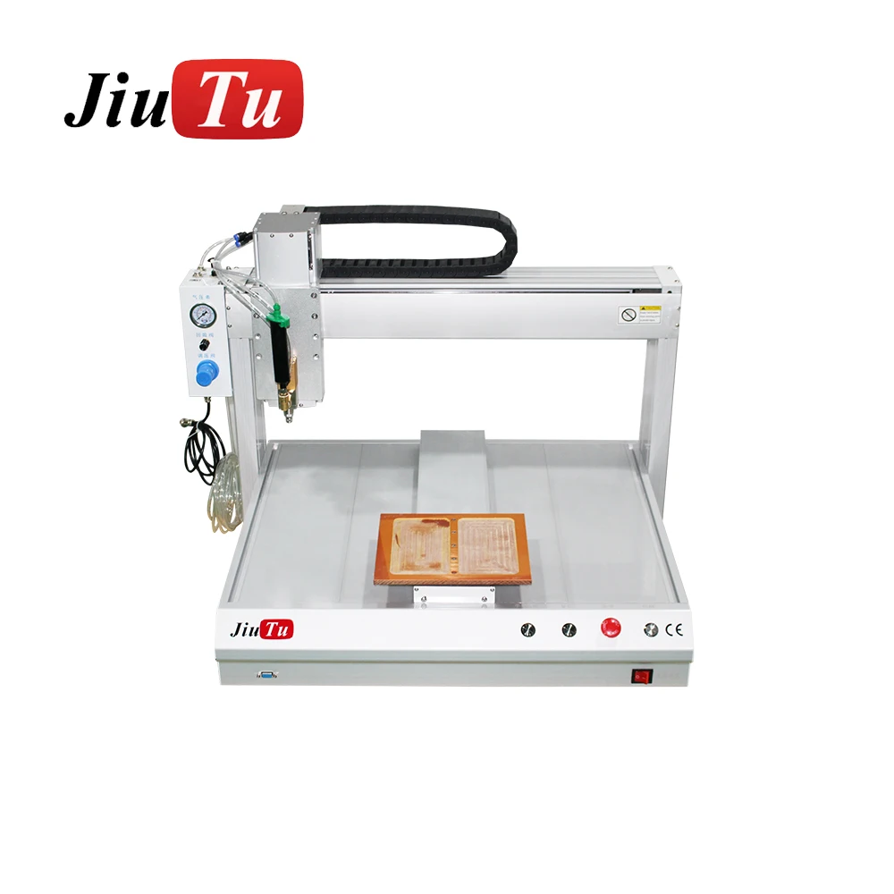 ขนาดใหญ่550*530มม.อัตโนมัติ Dispenser เครื่องหน้าจอโทรศัพท์มือถือ Scratch ขัดซ่อม