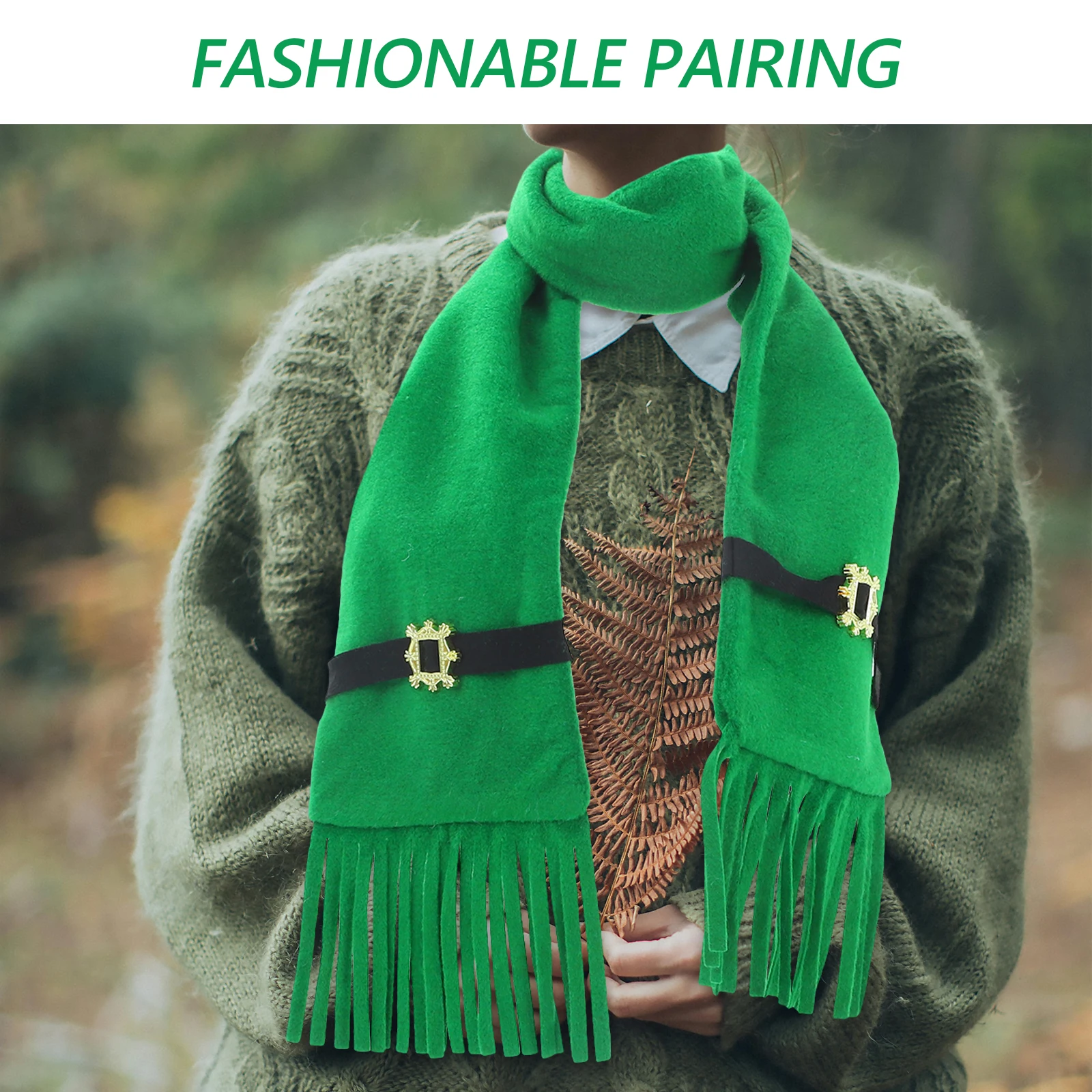 

Irish Themed St Irish Themed Clothing Scraf Patrick's Women Warm Nonwoven Shawl Headscarf Party Decoration Scarf