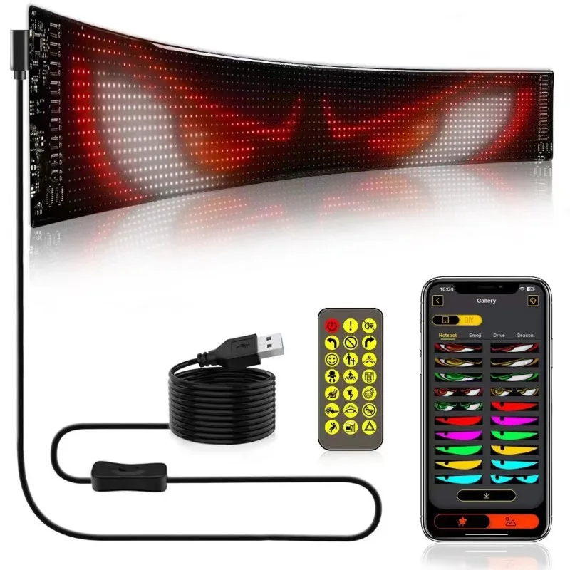 

New flexible display LED accompanying screen, store advertising logo