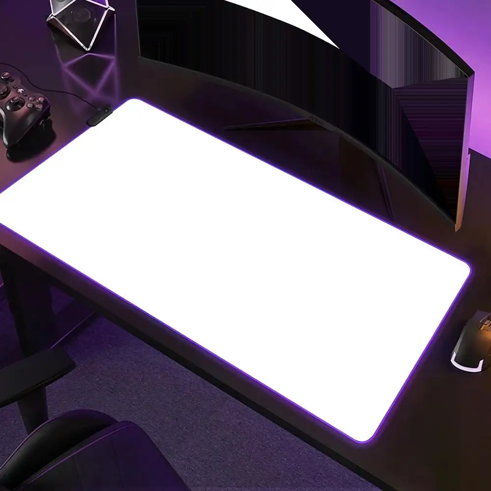 

Simple solid color mouse pad RGB game mouse pad HD gamer accessories LED light-emitting mouse pad with backlight computer carpet