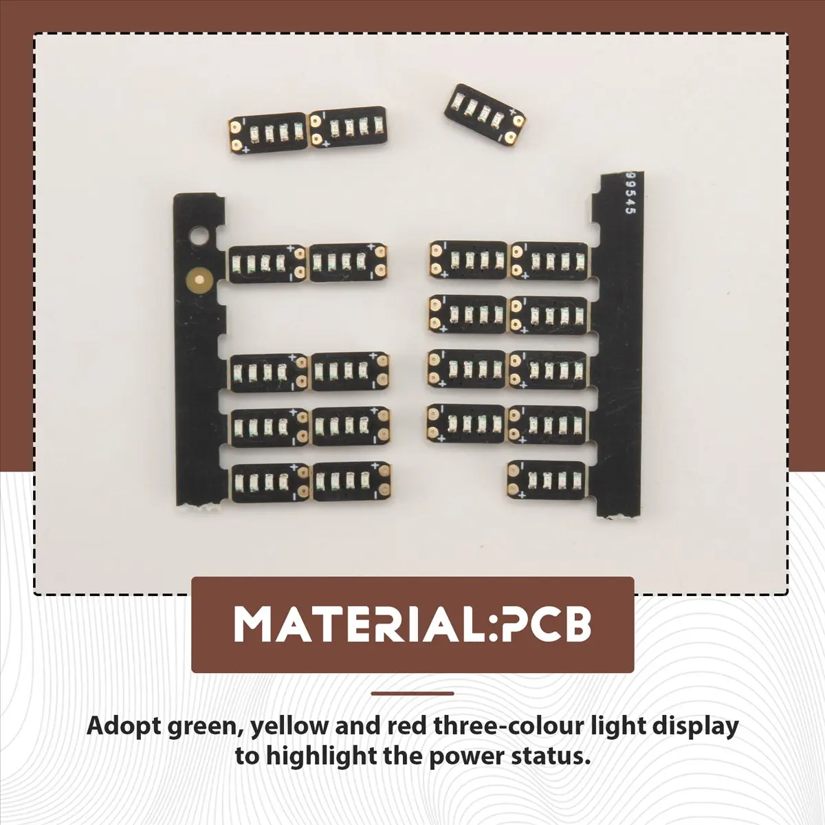 DT796 Mon.20Pcs 3.7-4.2V Metering Module 1 String Ternary Lithium Battery Power Display Mini Led Light