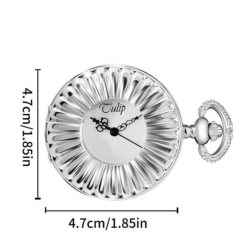 Elegant Shell Shape Mechanical Pocket Watch With a unique shell shape and a beautiful dial, this is a pocket watch that is well