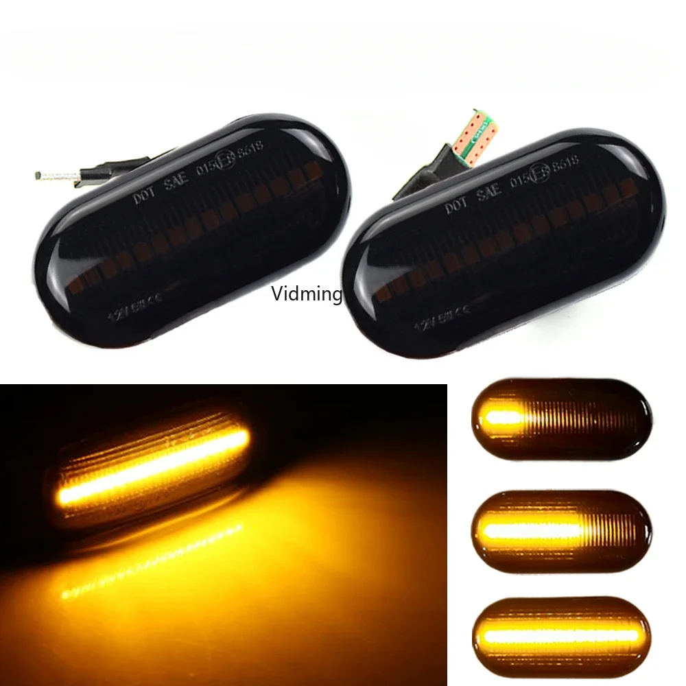 

2x Led Dynamic Turn Signal Lights Side Marker For Renault Clio Trafic Kangoo Twigo Dacia Logan Duster Nissan Interstar Primastar